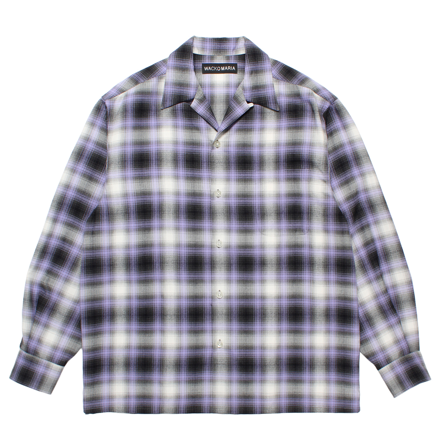 OMBRE CHECK OPEN COLLAR SHIRT L/S (TYPE-1)