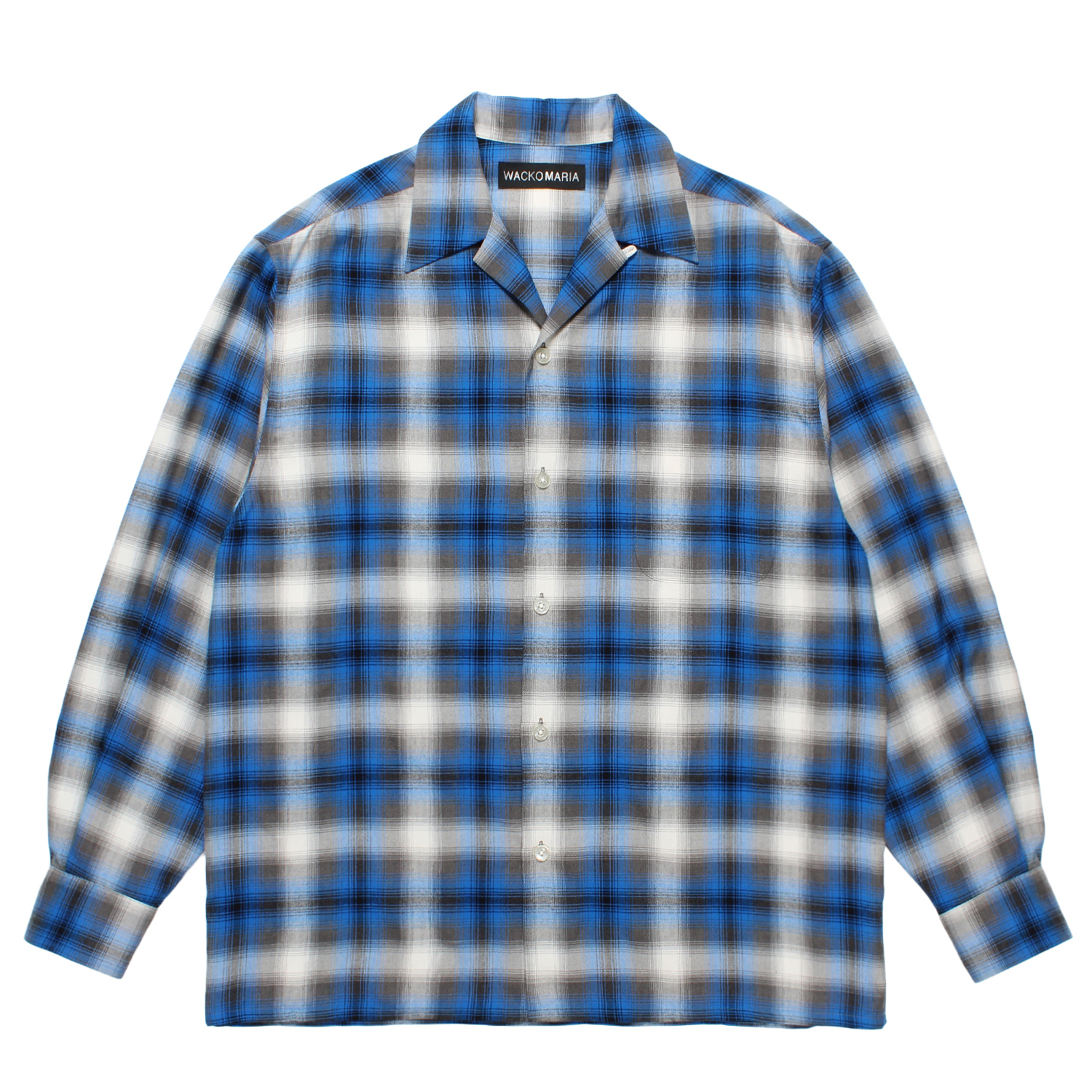OMBRE CHECK OPEN COLLAR SHIRT L/S (TYPE-1)