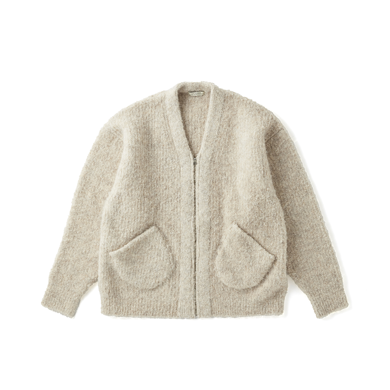 BOUCLE ALPAKA ZIP CARDIGAN